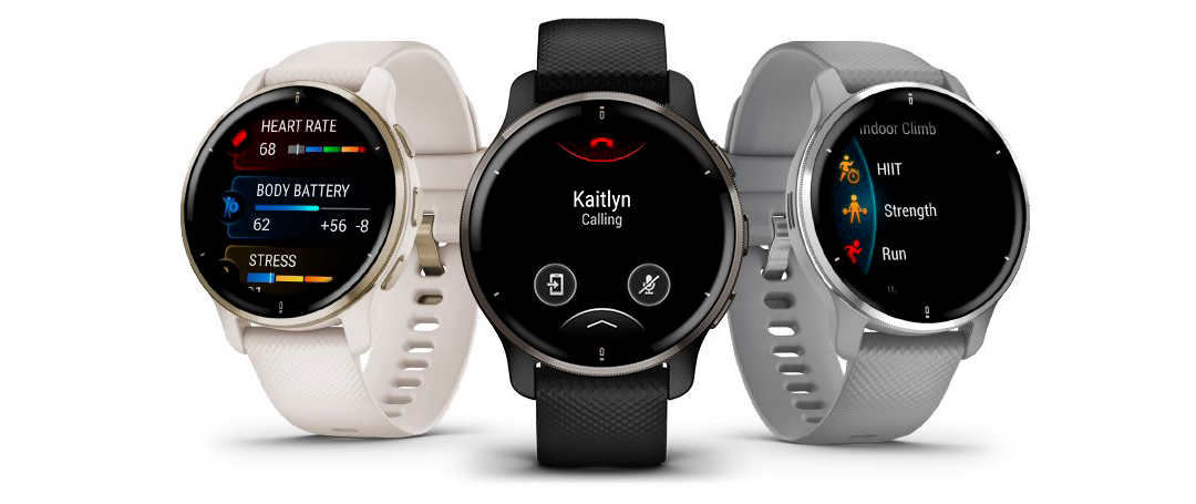  Garmin анонсувала розумний годинник Venu® 2 Plus, який дозволяє користувачам приймати дзвінки та використовувати голосовий помічник свого сумісного смартфона
