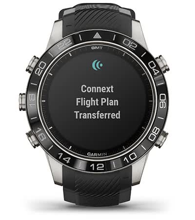 Передавайте план польоту (та будь-які оновлення) по безпровідному каналу зв'язку з програми Garmin Pilot на годинник MARQ Aviator