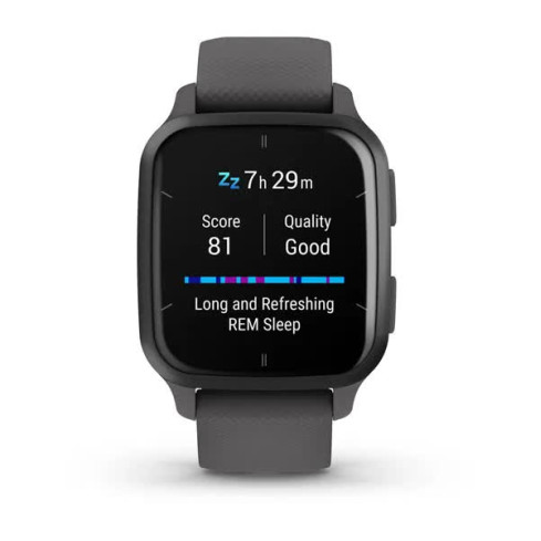 Venu® Sq 2 Slate Aluminium Bezel з сірим корпусом Shadow Grey та силіконовим ремінцем 010-02701-10