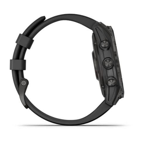 epix™ (Gen 2) Sapphire Black Titanium з чорним силіконовим ремінцем 010-02582-11