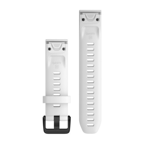 Ремінець QuickFit® 20 білий із чорною застібкою силіконовий 010-12865-00