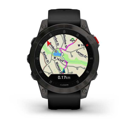 epix™ (Gen 2) Sapphire Black Titanium з чорним силіконовим ремінцем 010-02582-11