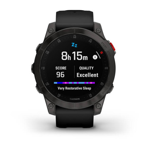 epix™ (Gen 2) Sapphire Black Titanium з чорним силіконовим ремінцем 010-02582-11