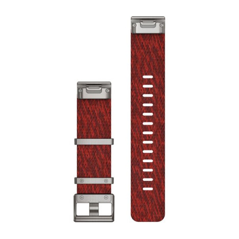 Ремінець QuickFit® 22 Red червоний жакардовий нейлоновий 010-12738-22