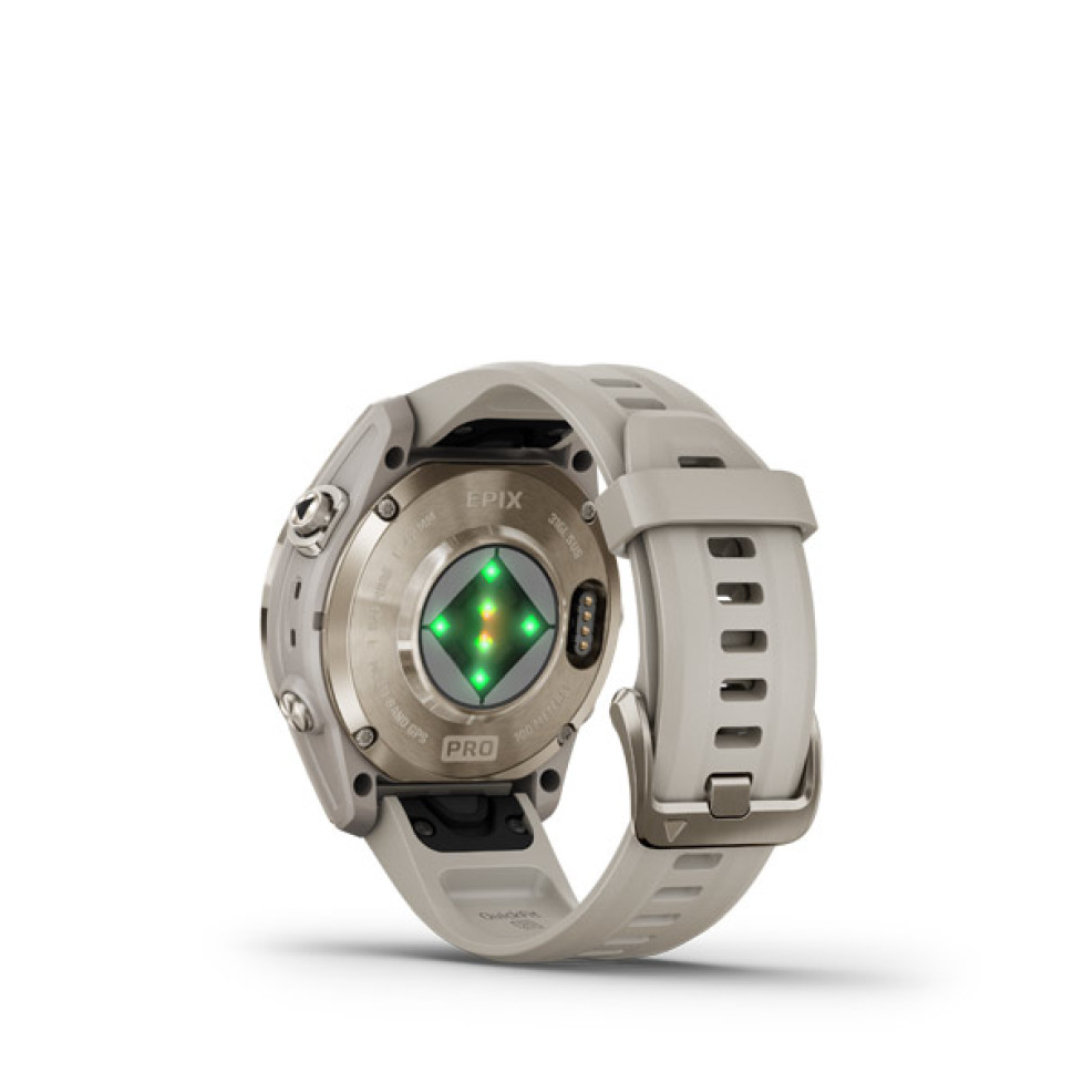 epix™ Pro (Gen 2) – Sapphire Edition | 42 мм Soft Gold з пісочним ремінцем 010-02802-11