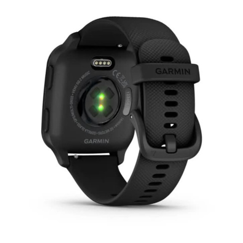 Venu® Sq 2 - Music Edition Slate Aluminium Bezel з чорним корпусом та силіконовим ремінцем 010-02700-10