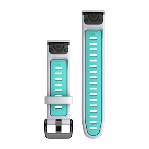 Ремінець QuickFit® 20 Whitestone/Aqua білий силіконовий 010-13279-07