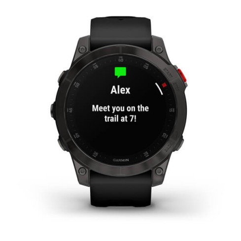 epix™ (Gen 2) Sapphire Black Titanium з чорним силіконовим ремінцем 010-02582-11