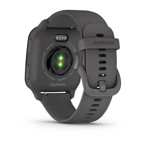 Venu® Sq 2 Slate Aluminium Bezel з сірим корпусом Shadow Grey та силіконовим ремінцем 010-02701-10