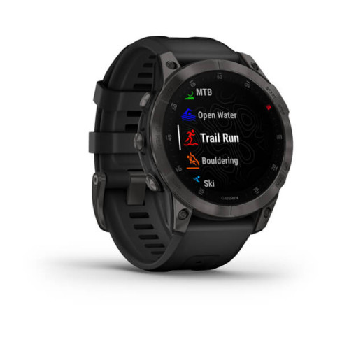 epix™ (Gen 2) Sapphire Black Titanium з чорним силіконовим ремінцем 010-02582-11