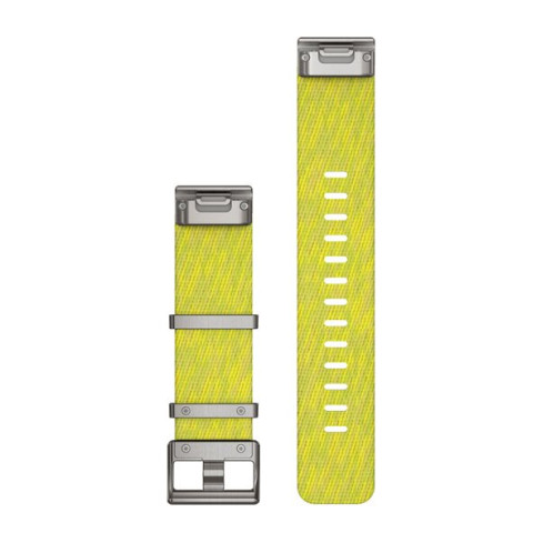 Ремінець QuickFit® 22 Yellow/Green жовтий/зелений жакардовий нейлоновий 010-12738-23