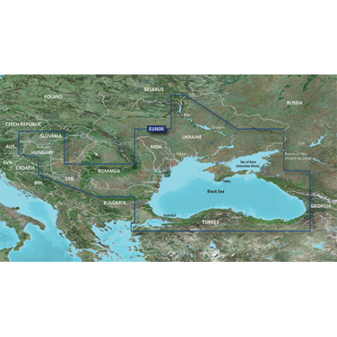 Карта HXEU063R Дніпра, Дуная, Південного Буга, Чорного та Азовського морів + Босфор та Дарданелли 010-C1064-20