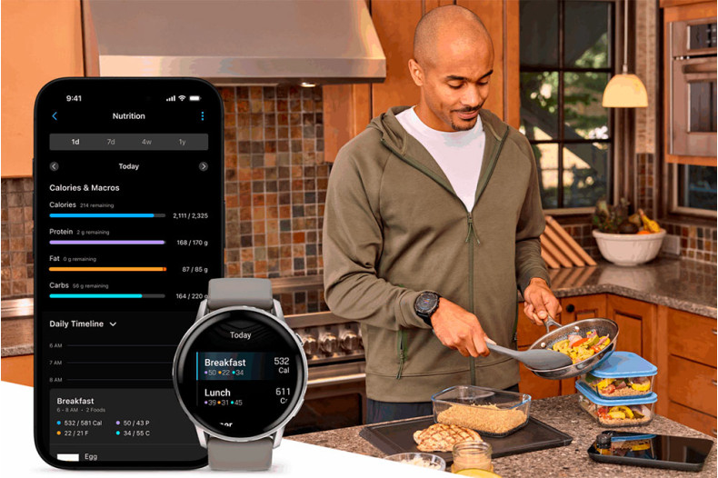 Досягайте цілей щодо харчування в Garmin Connect