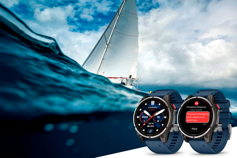 Морський смартгодинник Garmin quatix 8 Pro з технологією inReach допомагає підтримувати зв’язок на воді