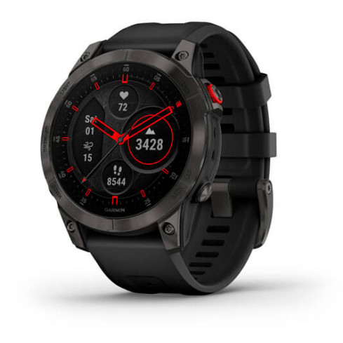 epix™ (Gen 2) Sapphire Black Titanium з чорним силіконовим ремінцем 010-02582-11