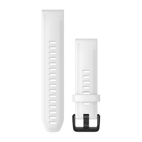 Ремінець QuickFit® 20 білий із чорною застібкою силіконовий 010-12865-00