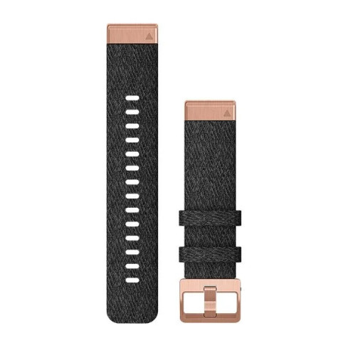Ремінець QuickFit® 20 Heathered Black чорний Rose Gold застібка нейлоновий 010-12874-00