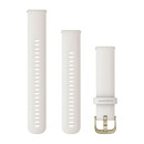 Ремінець Quick Release (20 мм) Ivory білий, Cream Gold застібка, силіконовий