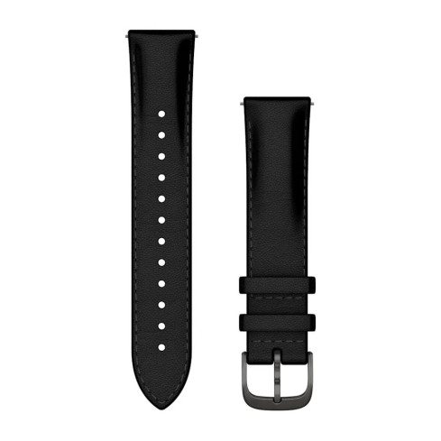 Ремінець Quick Release (20 мм) Black чорний, Slate застібка, шкіра 010-12932-62