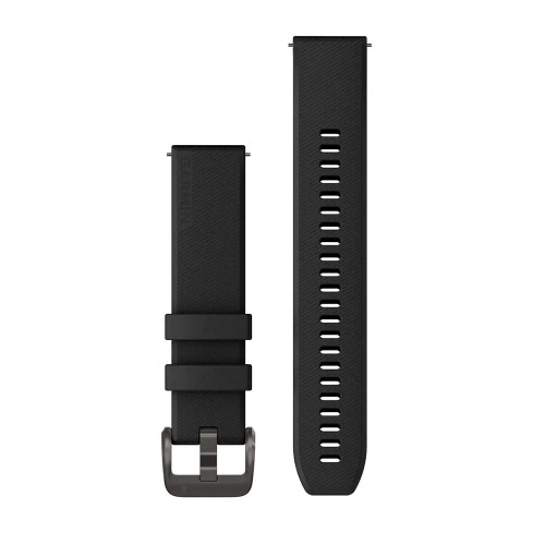 Ремінець Quick Release (20 мм) Black чорний, Gunmetal застібка, силіконовий 010-13114-00