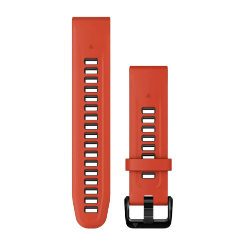 Ремінець QuickFit® 20 Flame Red/Graphite червоний силіконовий 010-13279-04