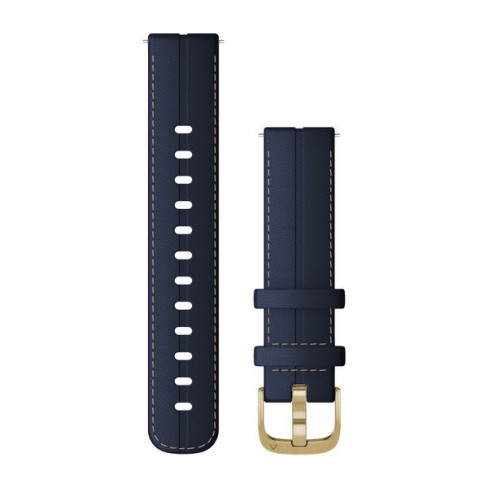 Ремінець Quick Release (18 мм) Captain Blue темно-синій, Light Gold застібка, шкіра 010-12932-08