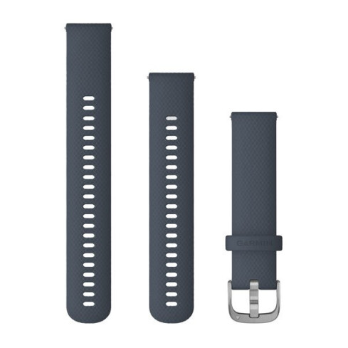 Ремінець Quick Release (20 мм) Granite Blue синьо-сірий, Silver застібка, силіконовий 010-12932-10