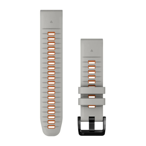 Ремінець QuickFit® 22 Fog Grey/Ember Orange сірий силіконовий 010-13280-02