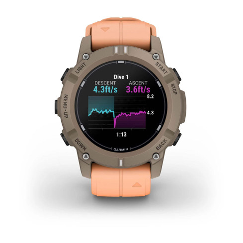 Descent™ G2 Paloma з Shell Pink рожевим силіконовим ремінцем 010-02986-01