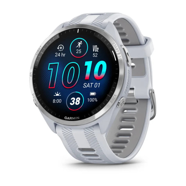 Forerunner<sup>®</sup> 965 з титановим безелем та сірим силіконовим ремінцем