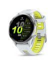Forerunner® 970 Titanium з Whitestone/Translucent Amp Yellow білим силіконовим ремінцем