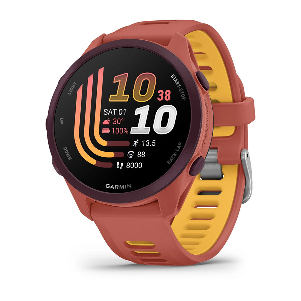 Forerunner® 170 Music Red Pink з Red Pink/Mango Band червоним/жовтим ремінцем 010-03920-13