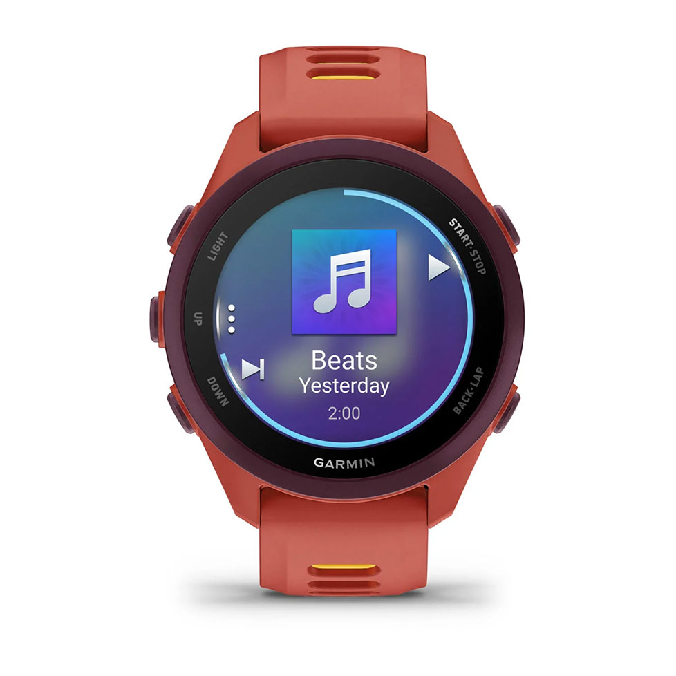 Forerunner® 170 Music Red Pink з Red Pink/Mango Band червоним/жовтим ремінцем 010-03920-13