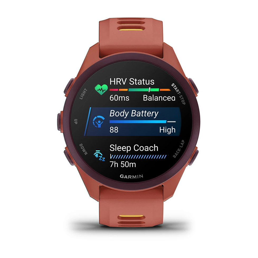 Forerunner® 170 Music Red Pink з Red Pink/Mango Band червоним/жовтим ремінцем 010-03920-13
