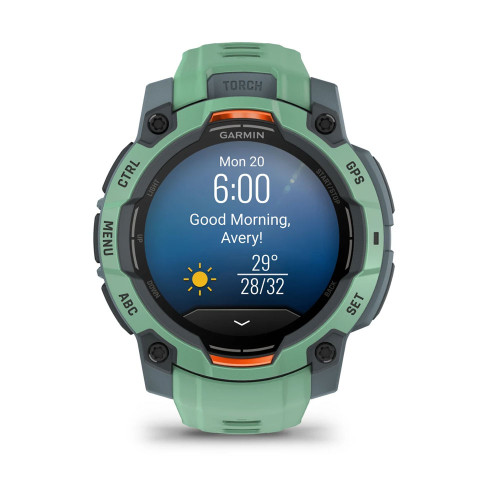 Instinct® 3 – 45 мм, AMOLED Neotropic з зеленим силіконовим ремінцем 010-02936-01