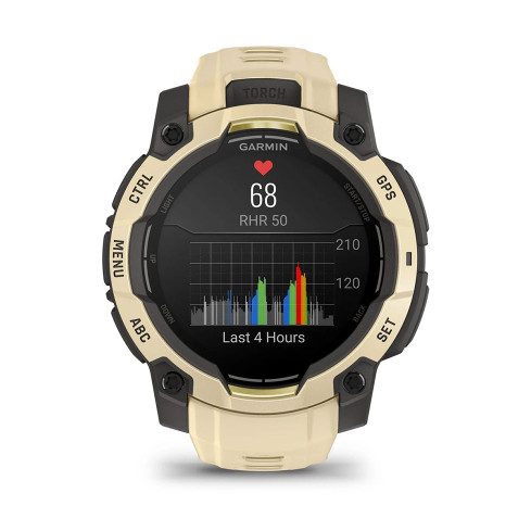 Instinct® 3 – 45 мм, AMOLED Citrine з Citrine бежевим ремінцем 010-02936-02