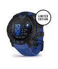 Instinct® 3 – 45 мм, AMOLED Black з Bolt Blue/Black силіконовим ремінцем
