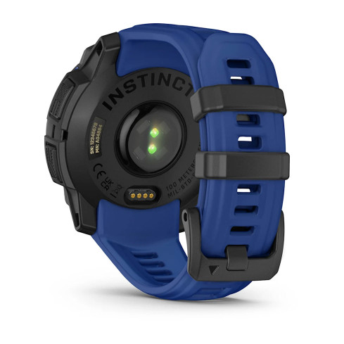 Instinct® 3 – 45 мм, AMOLED Black з Bolt Blue/Black силіконовим ремінцем 010-02936-03