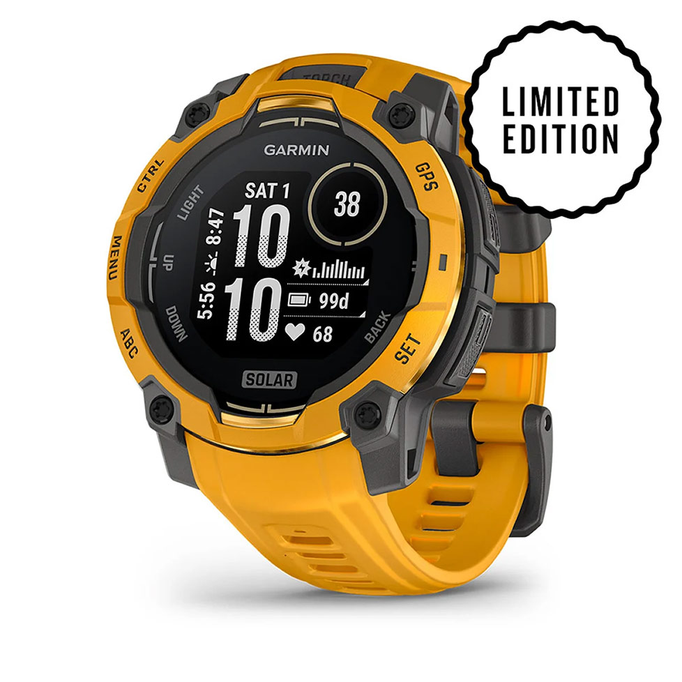 Instinct® 3 – 45 мм, Solar Sunburst з Sunburst/Grey помаранчевим/сірим ремінцем 010-02934-02
