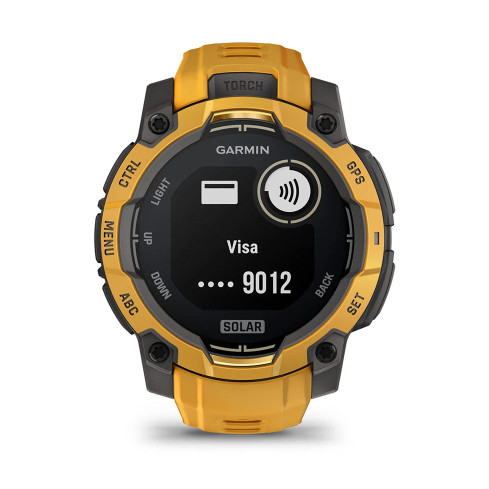 Instinct® 3 – 45 мм, Solar Sunburst з Sunburst/Grey помаранчевим/сірим ремінцем 010-02934-02
