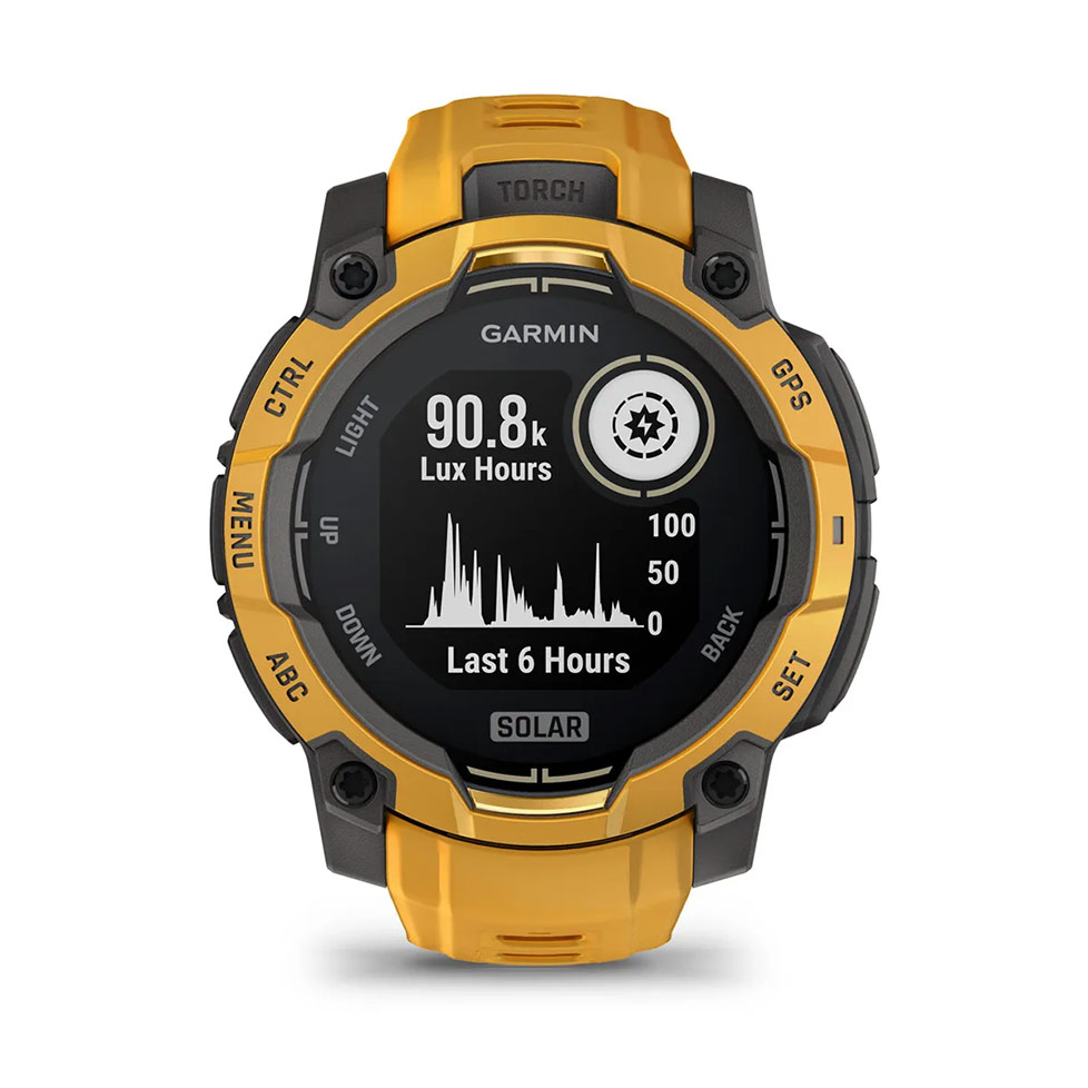 Instinct® 3 – 45 мм, Solar Sunburst з Sunburst/Grey помаранчевим/сірим ремінцем 010-02934-02