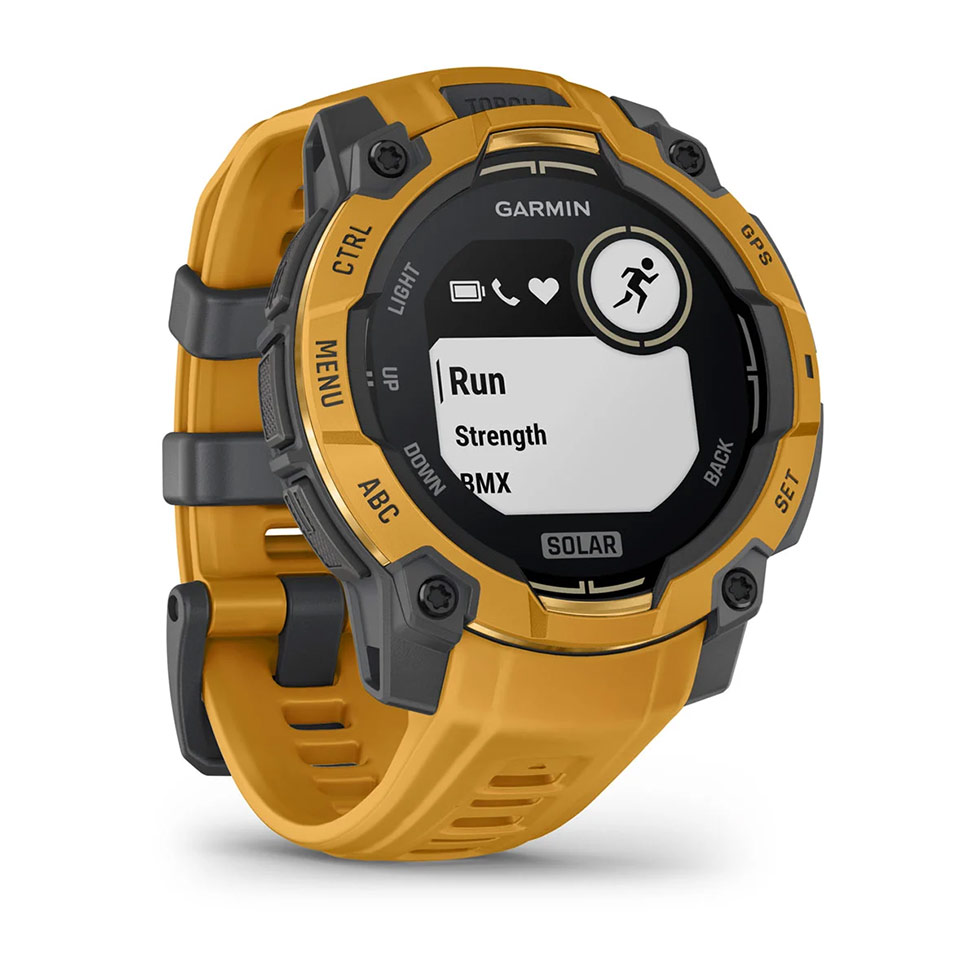 Instinct® 3 – 45 мм, Solar Sunburst з Sunburst/Grey помаранчевим/сірим ремінцем 010-02934-02
