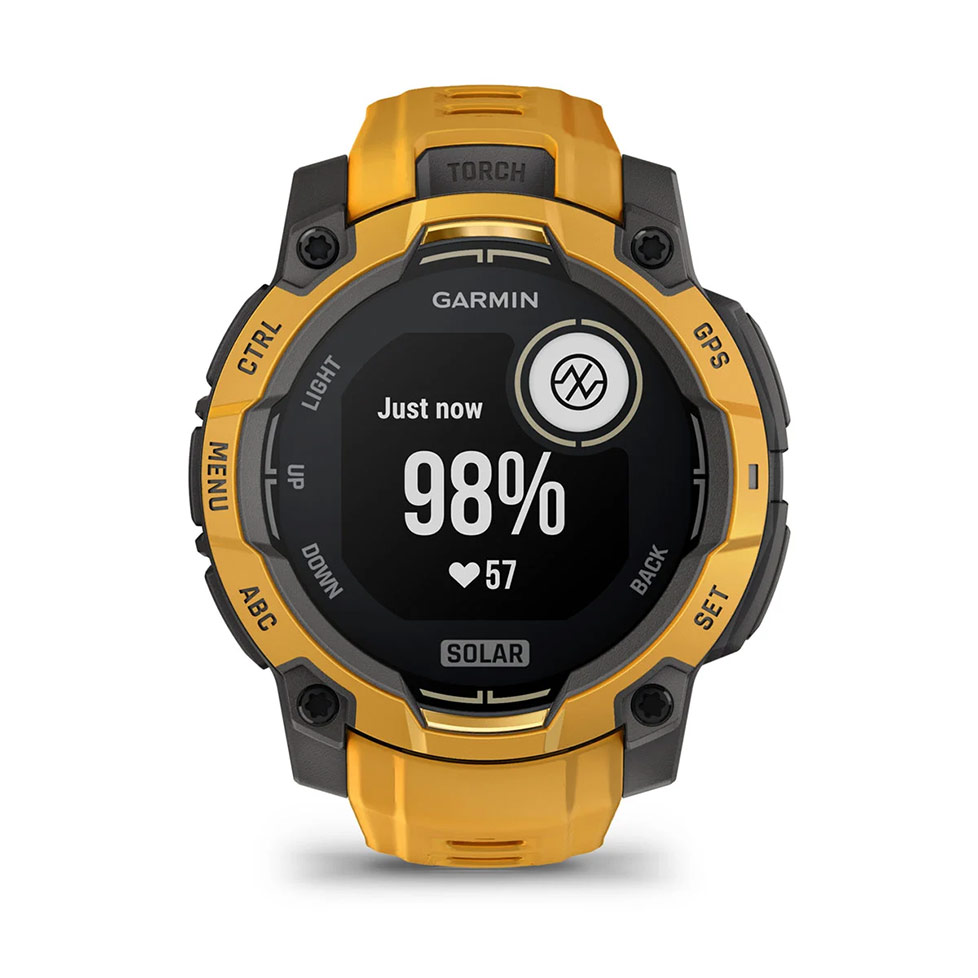 Instinct® 3 – 45 мм, Solar Sunburst з Sunburst/Grey помаранчевим/сірим ремінцем 010-02934-02