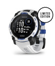 Instinct® 3 – 45 мм, Solar Whitestone білий з Whitestone/Bolt Blue білим/синім силіконовим ремінцем
