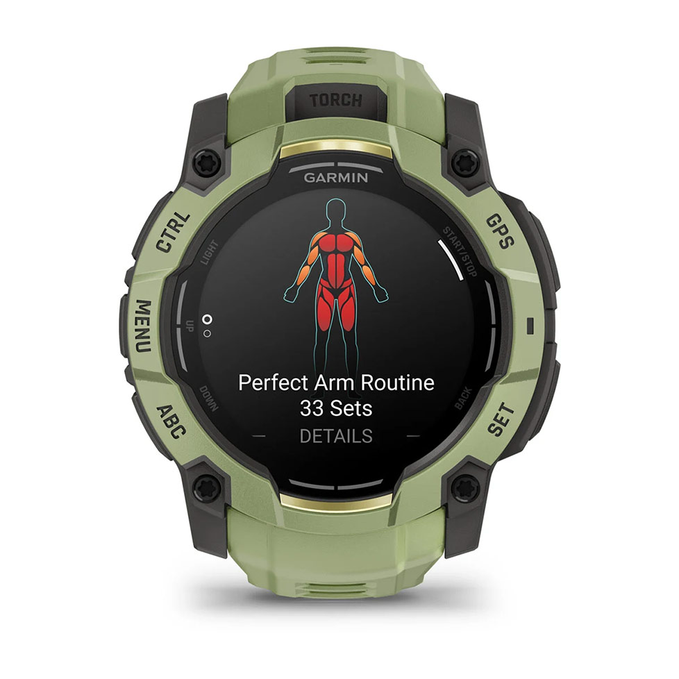 Instinct® 3 – 50 мм, AMOLED Fern Green з Fern Green зеленим ремінцем 010-03020-02