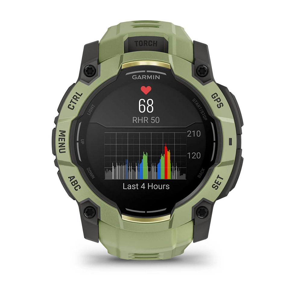 Instinct® 3 – 50 мм, AMOLED Fern Green з Fern Green зеленим ремінцем 010-03020-02