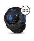 Instinct® 3 – 50 мм, AMOLED Black чорний з Black/Bolt Blue чорним/синім силіконовим ремінцем