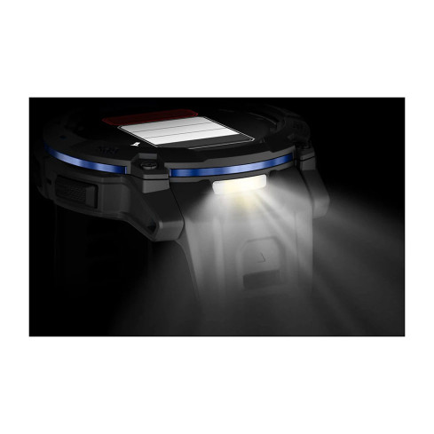 Instinct® 3 – 50 мм, AMOLED Black чорний з Black/Bolt Blue чорним/синім силіконовим ремінцем 010-03020-03