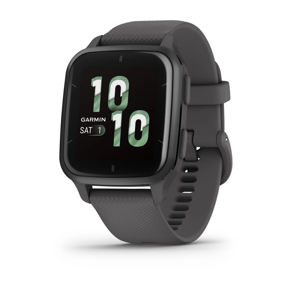 Venu® Sq 2 Slate Aluminium Bezel з сірим корпусом Shadow Grey та силіконовим ремінцем 010-02701-10