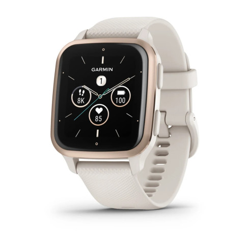 Venu® Sq 2 - Music Edition Peach Gold Aluminium Bezel з корпусом Ivory та силіконовим ремінцем 010-02700-11